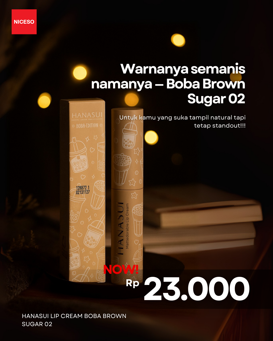 Hanasui Lip Cream Boba Brown Sugar 02